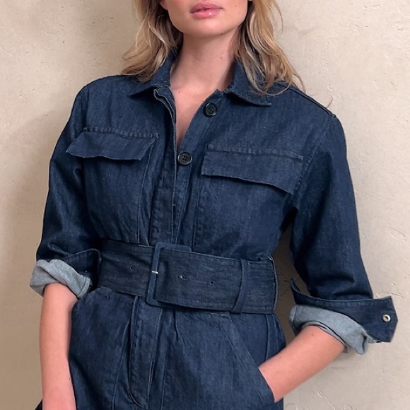 Banana Republic Mia Denim Jumpsuit NEW! - Picture 2 of 2